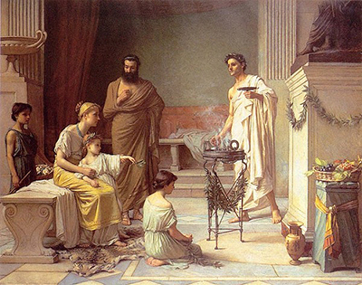 A Sick Child Brought into the Temple of Aesculapius